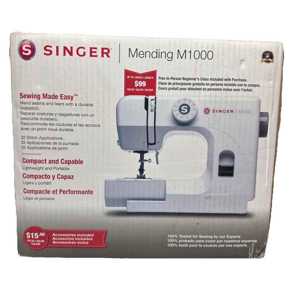 SINGER M1000 32-Stitch Sewing Machine - Mending M1000 - White